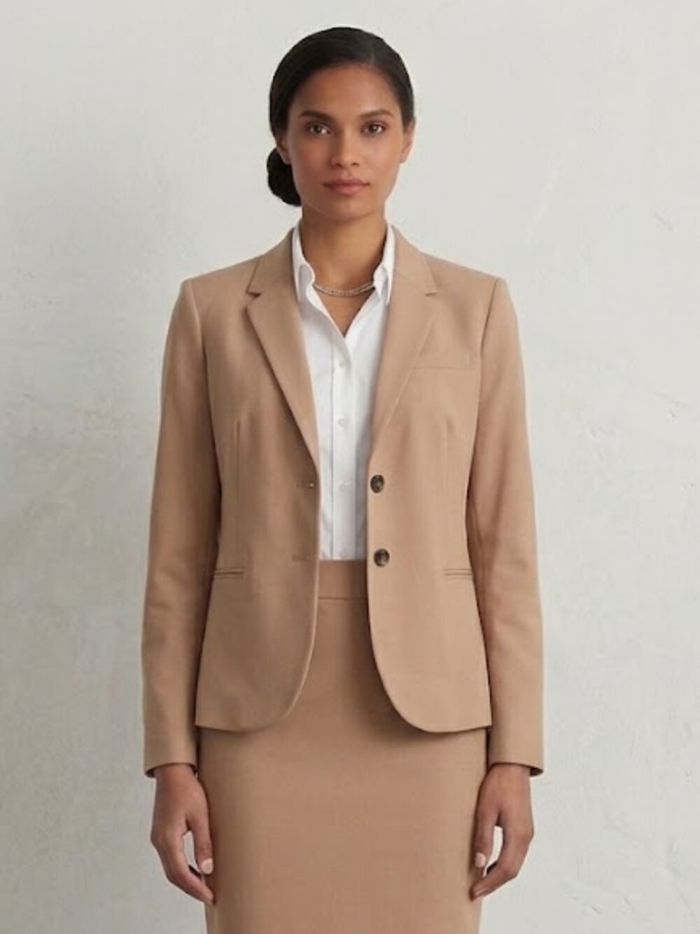 J. CREW Women's Two-Button Tailored Blazer Jacket in Camel/Tan Size Large